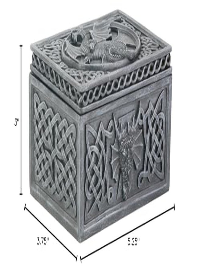 SUMMIT COLLECTION Dragon Celtic Jewelry Box Collectible Tribal Container Sculpture - Image 2